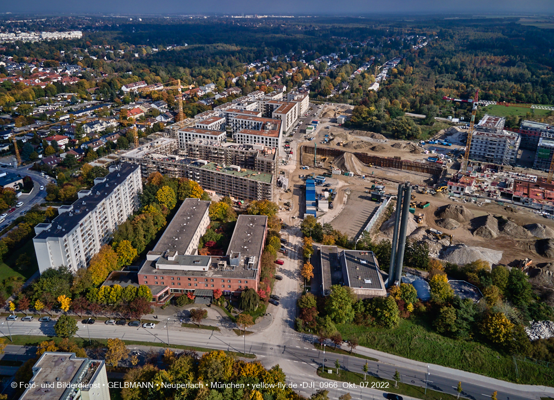 13.10.2022 - Baustelle Alexisquartier und Pandion Verde in Neuperlach